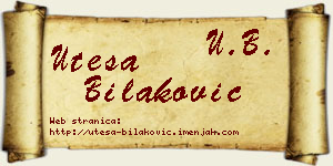 Uteša Bilaković vizit kartica